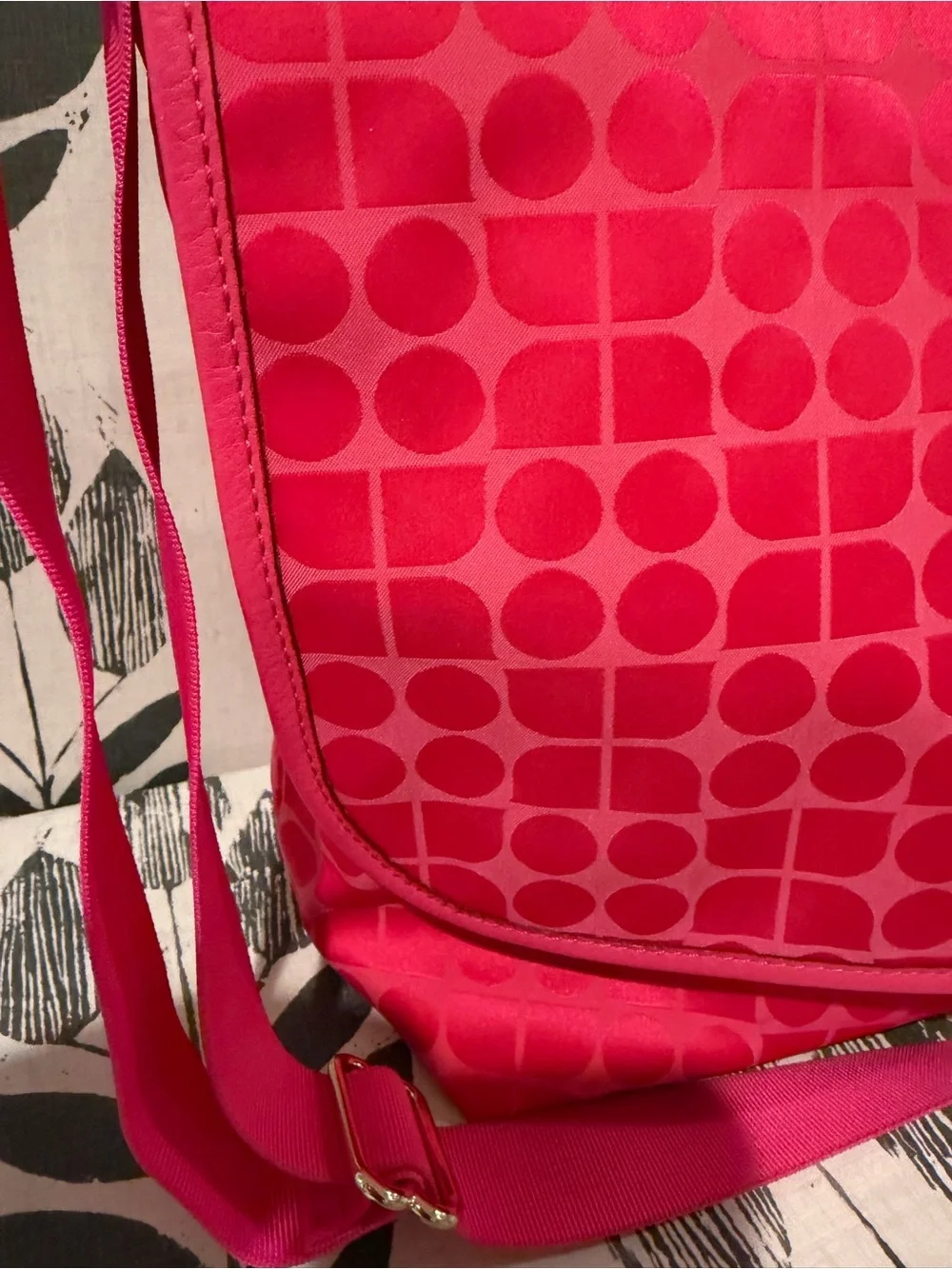 Kate Spade Hot Pink Geo-Print Crossbody Bag